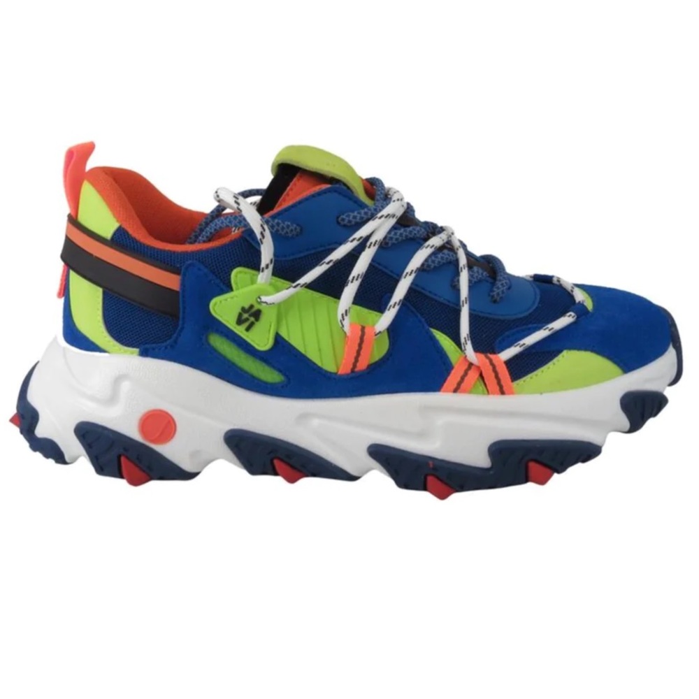 Javi Shoes - Chaos - White/Orange/Royal Blue sneakers. Size 8 Unisex